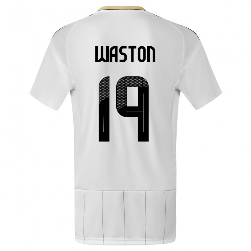 Herren Costa Rica Kendall Waston #19 Weiß Auswärtstrikot Trikot 24-26 T-Shirt