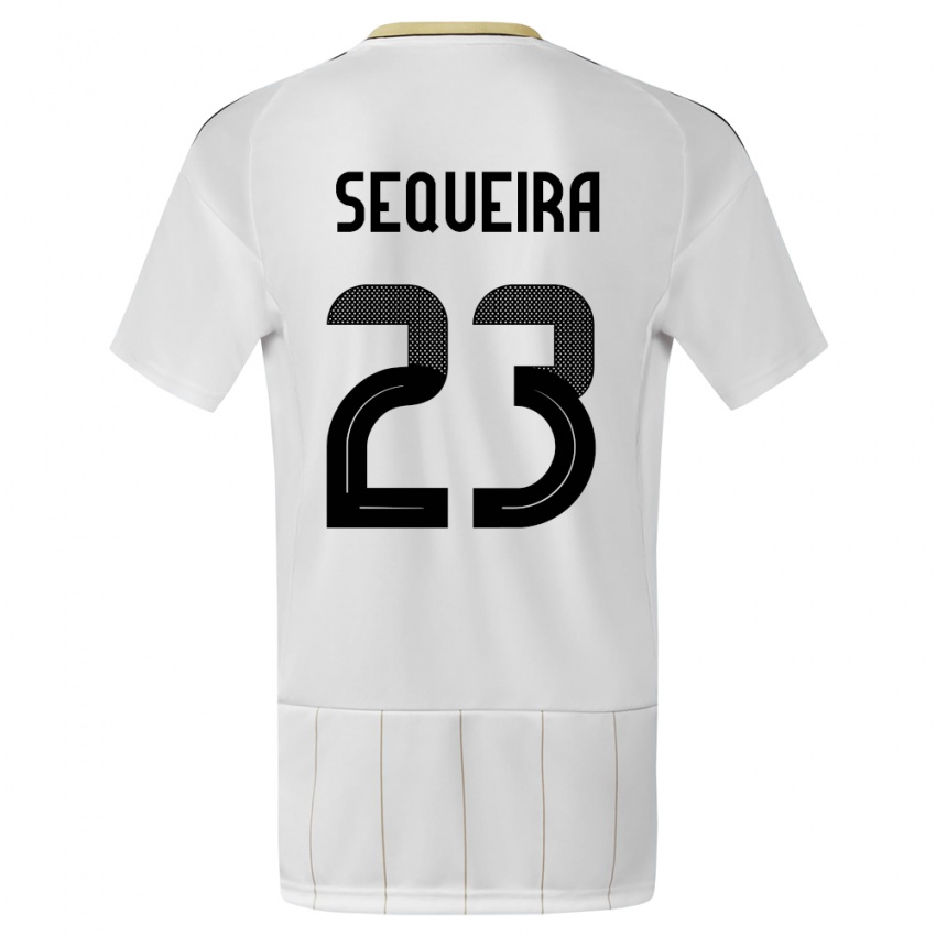 Herren Costa Rica Patrick Sequeira #23 Weiß Auswärtstrikot Trikot 24-26 T-Shirt