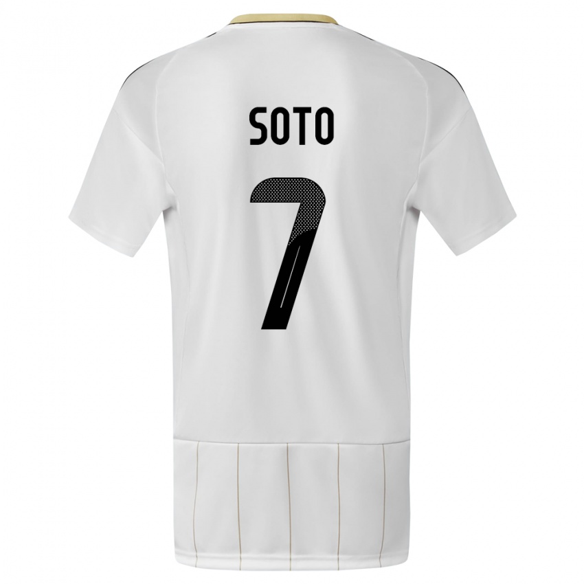 Herren Costa Rica Andrey Soto #7 Weiß Auswärtstrikot Trikot 24-26 T-Shirt