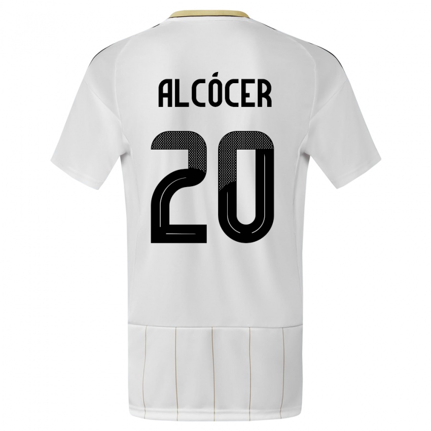 Herren Costa Rica Josimar Alcocer #20 Weiß Auswärtstrikot Trikot 24-26 T-Shirt