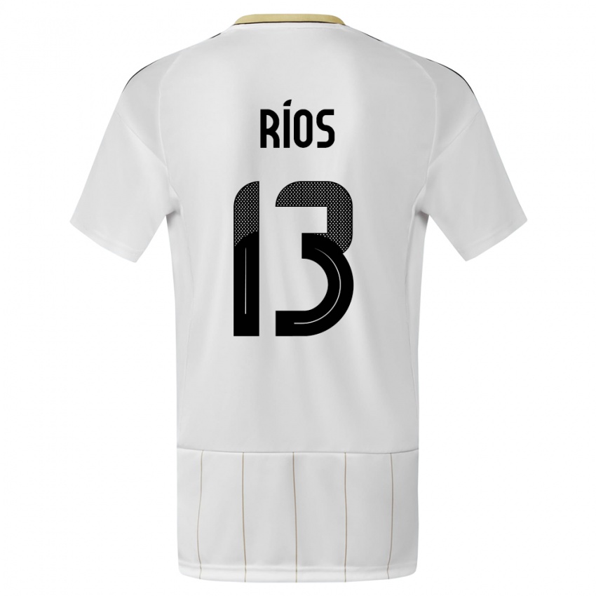 Herren Costa Rica Keral Rios #13 Weiß Auswärtstrikot Trikot 24-26 T-Shirt