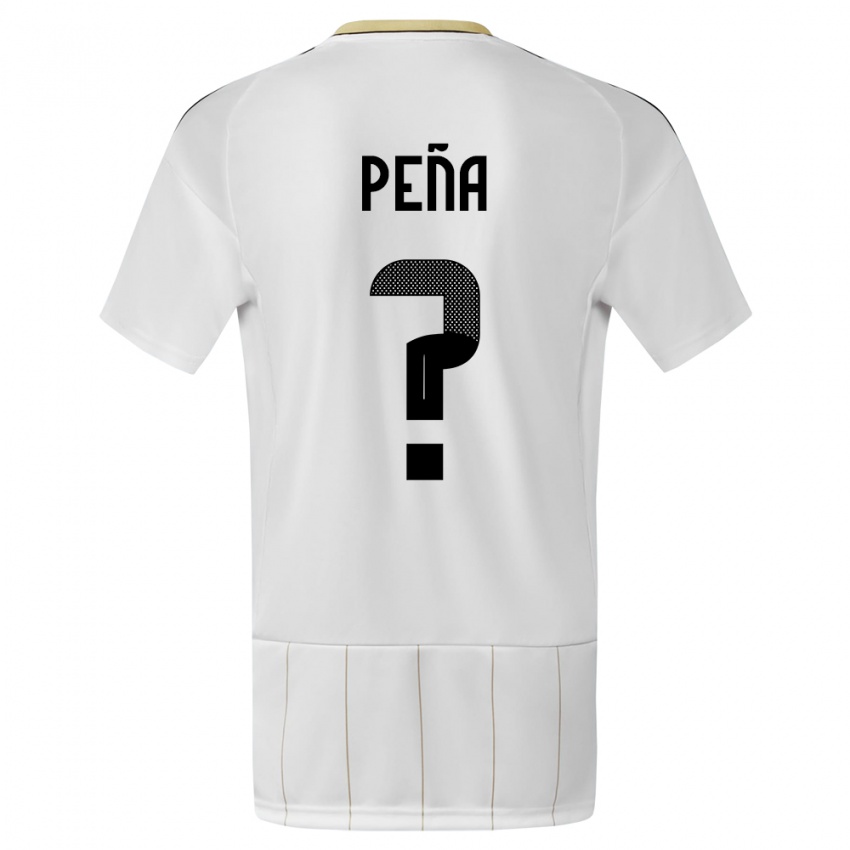 Herren Costa Rica Randy Pena #0 Weiß Auswärtstrikot Trikot 24-26 T-Shirt