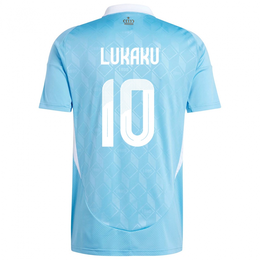 Herren Belgien Romelu Lukaku #10 Blau Auswärtstrikot Trikot 24-26 T-Shirt