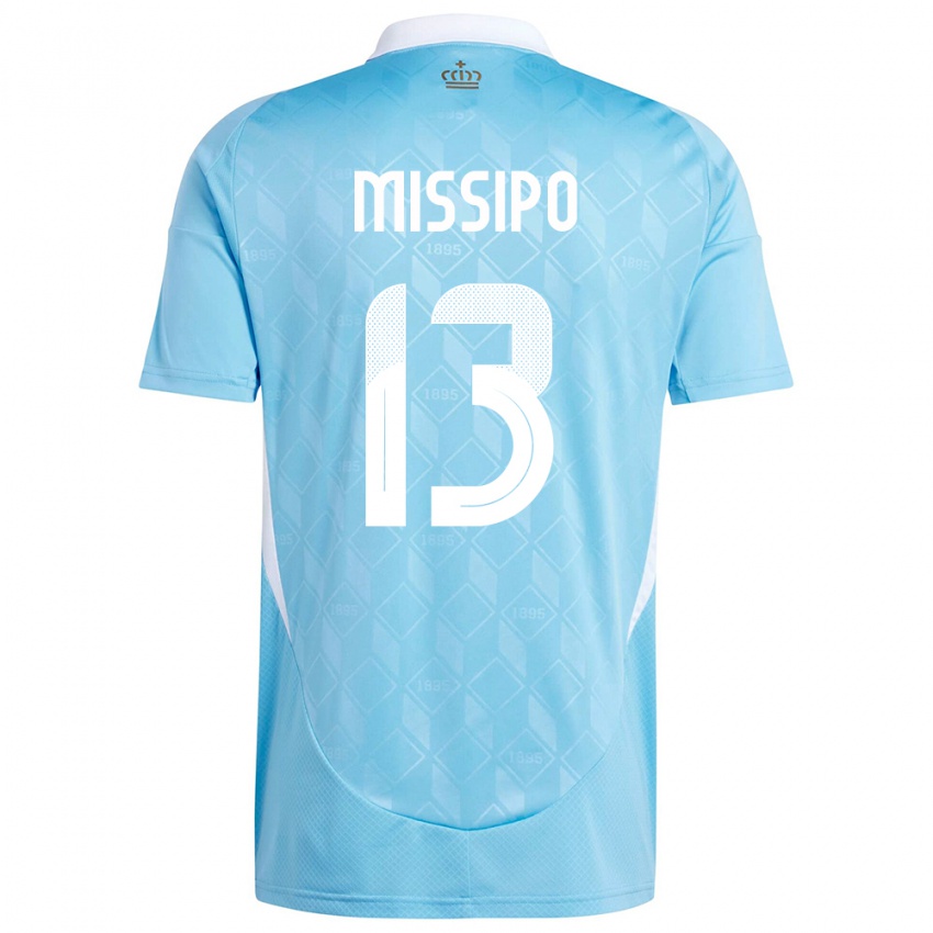 Herren Belgien Kassandra Missipo #13 Blau Auswärtstrikot Trikot 24-26 T-Shirt