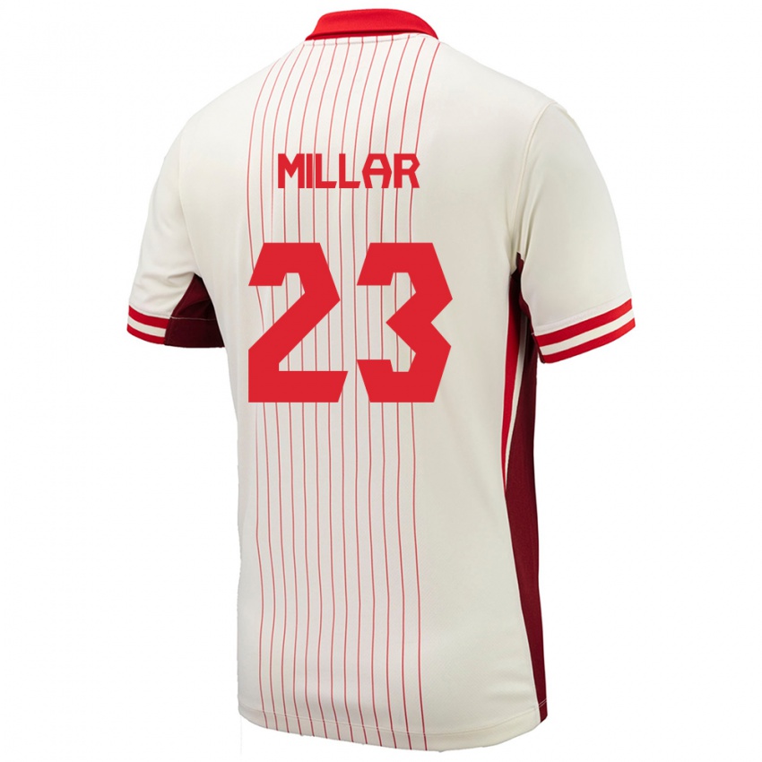 Herren Kanada Liam Millar #23 Weiß Auswärtstrikot Trikot 24-26 T-Shirt