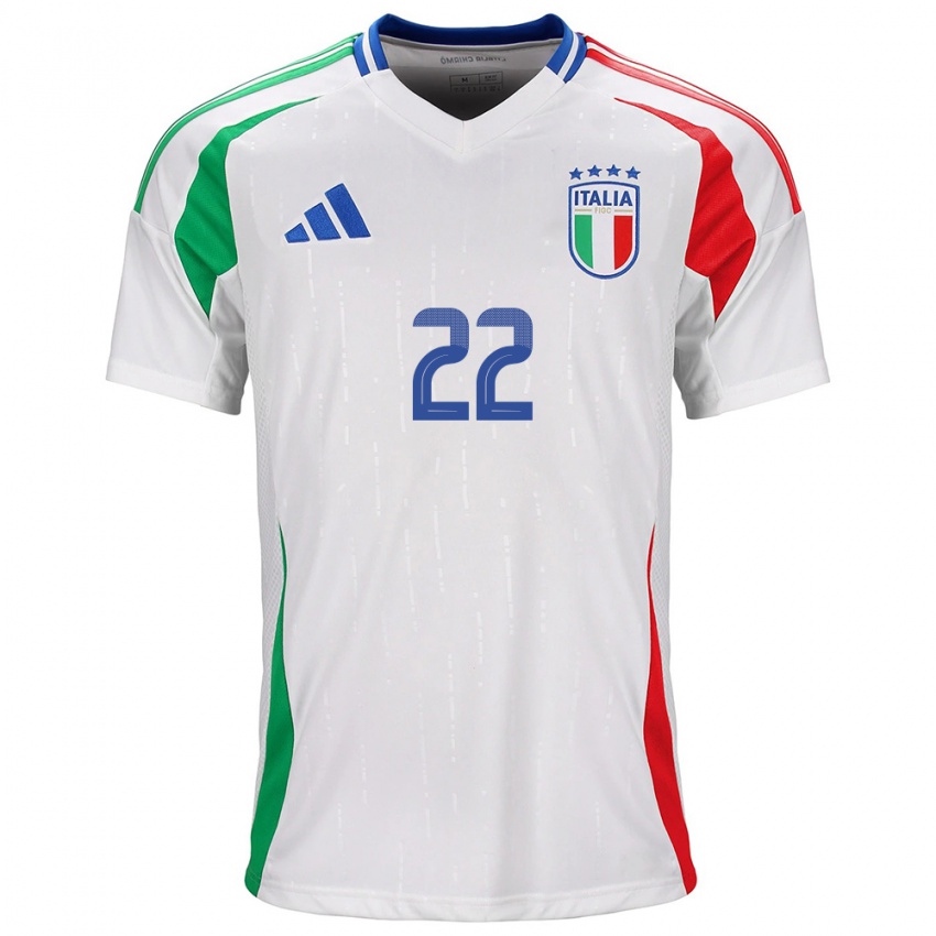 Herren Italien Stephan El Shaarawy #22 Weiß Auswärtstrikot Trikot 24-26 T-Shirt