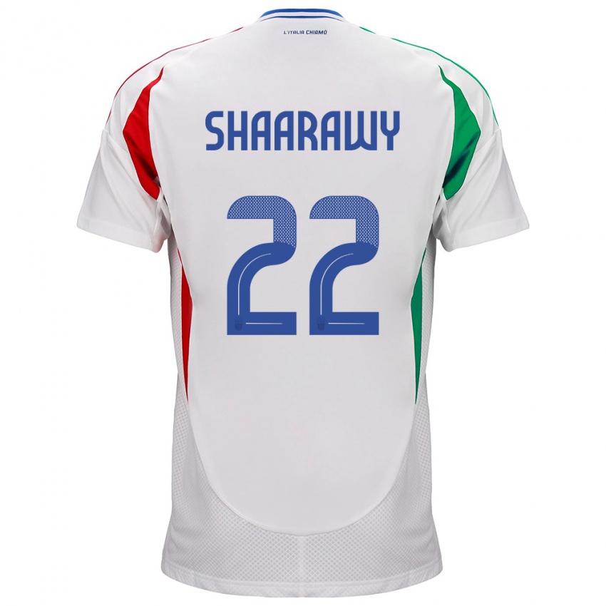 Herren Italien Stephan El Shaarawy #22 Weiß Auswärtstrikot Trikot 24-26 T-Shirt