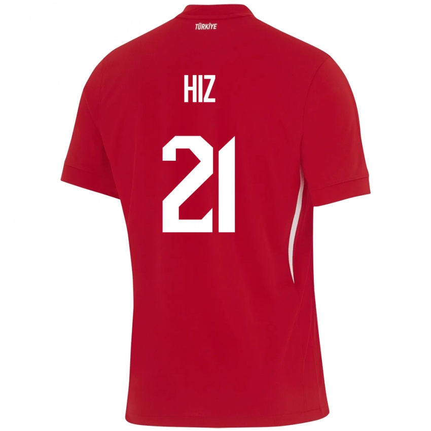 Herren Türkei Gülbin Hız #21 Rot Auswärtstrikot Trikot 24-26 T-Shirt