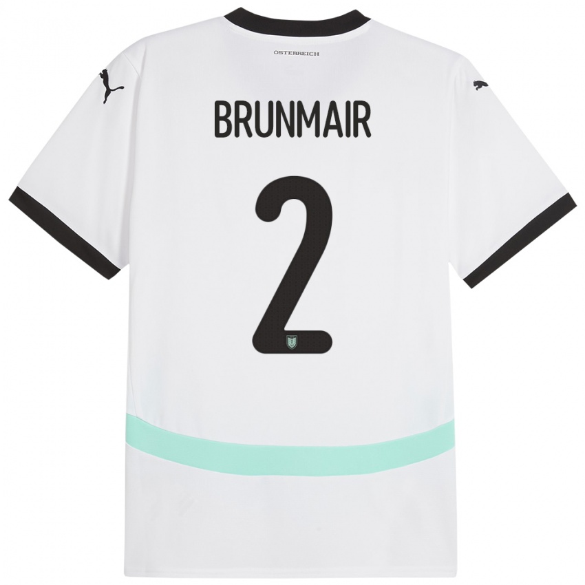 Herren Österreich Livia Brunmair #2 Weiß Auswärtstrikot Trikot 24-26 T-Shirt