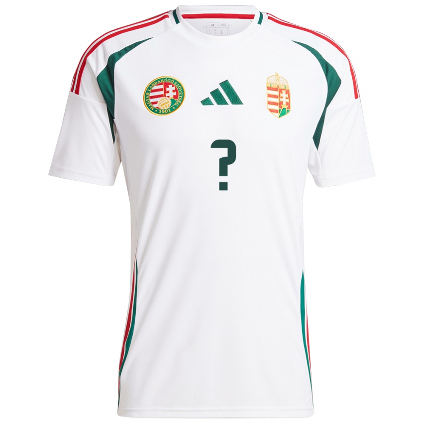 Herren Ungarn Milán Czakó #0 Weiß Auswärtstrikot Trikot 24-26 T-Shirt