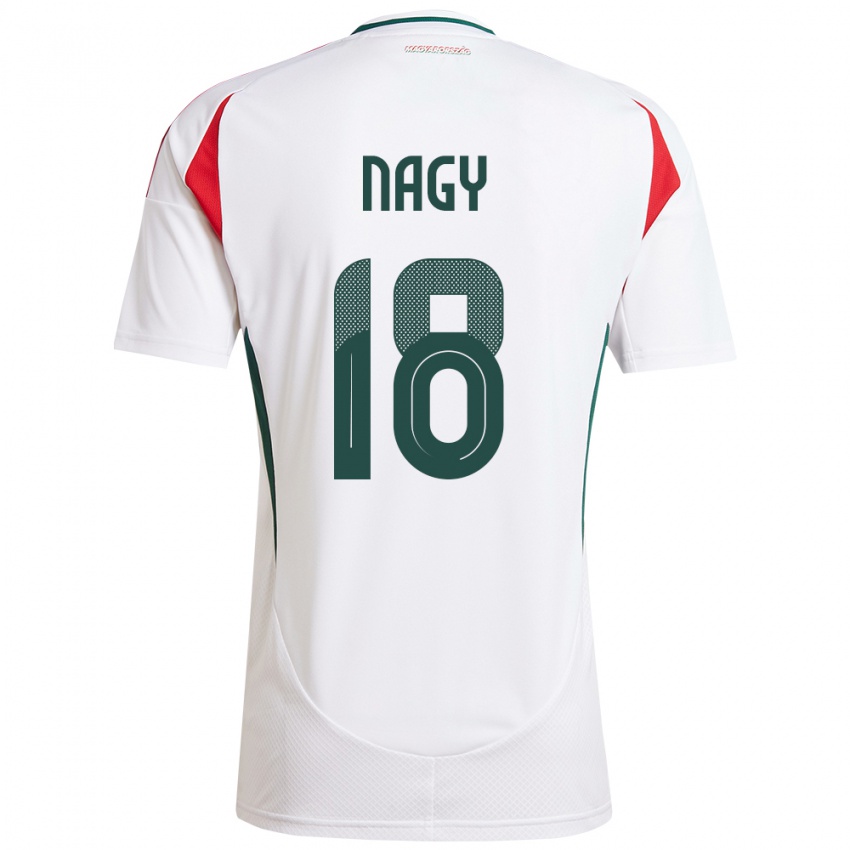 Herren Ungarn Zsolt Nagy #18 Weiß Auswärtstrikot Trikot 24-26 T-Shirt