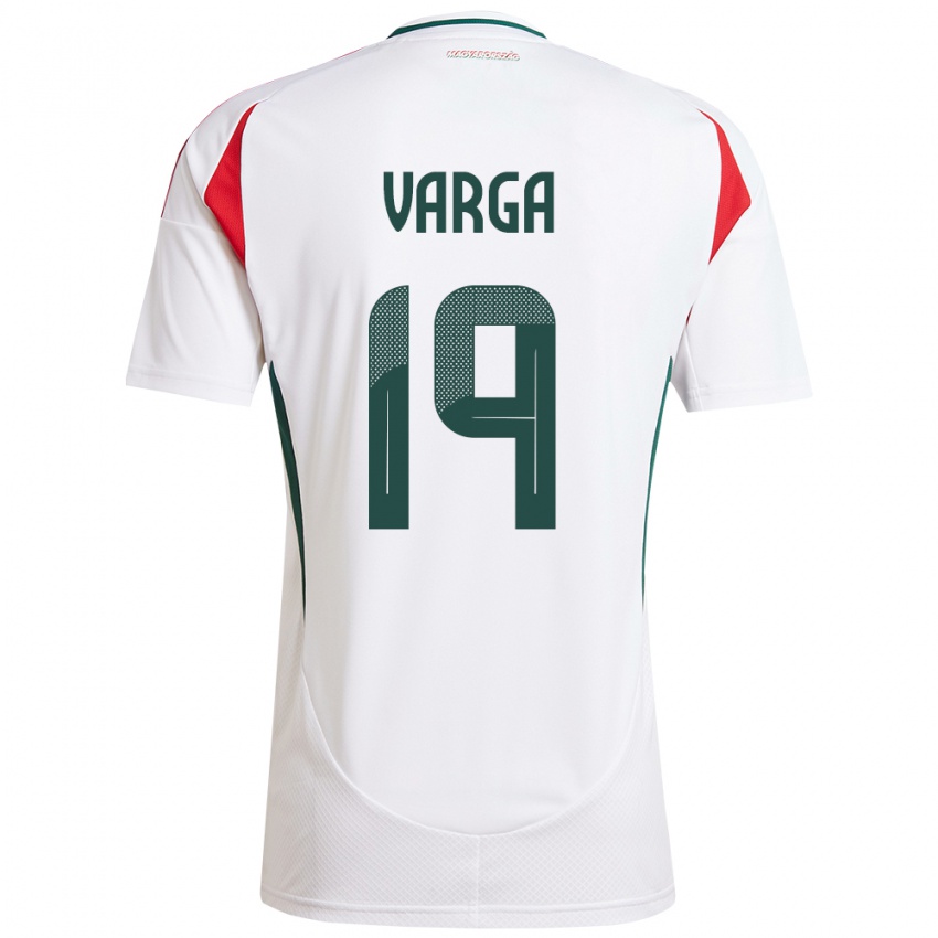 Herren Ungarn Barnabás Varga #19 Weiß Auswärtstrikot Trikot 24-26 T-Shirt