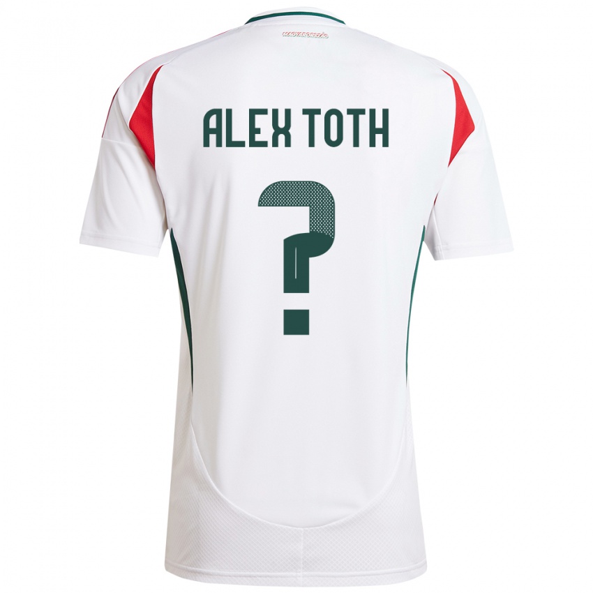 Herren Ungarn Alex Tóth #0 Weiß Auswärtstrikot Trikot 24-26 T-Shirt