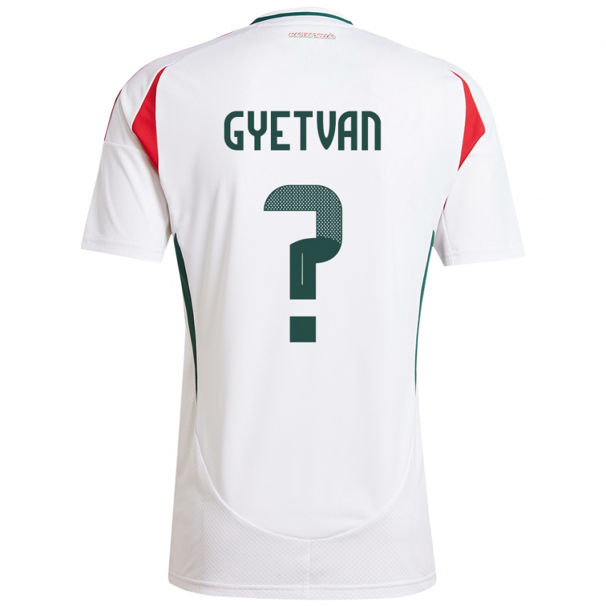 Herren Ungarn Márk Gyetván #0 Weiß Auswärtstrikot Trikot 24-26 T-Shirt