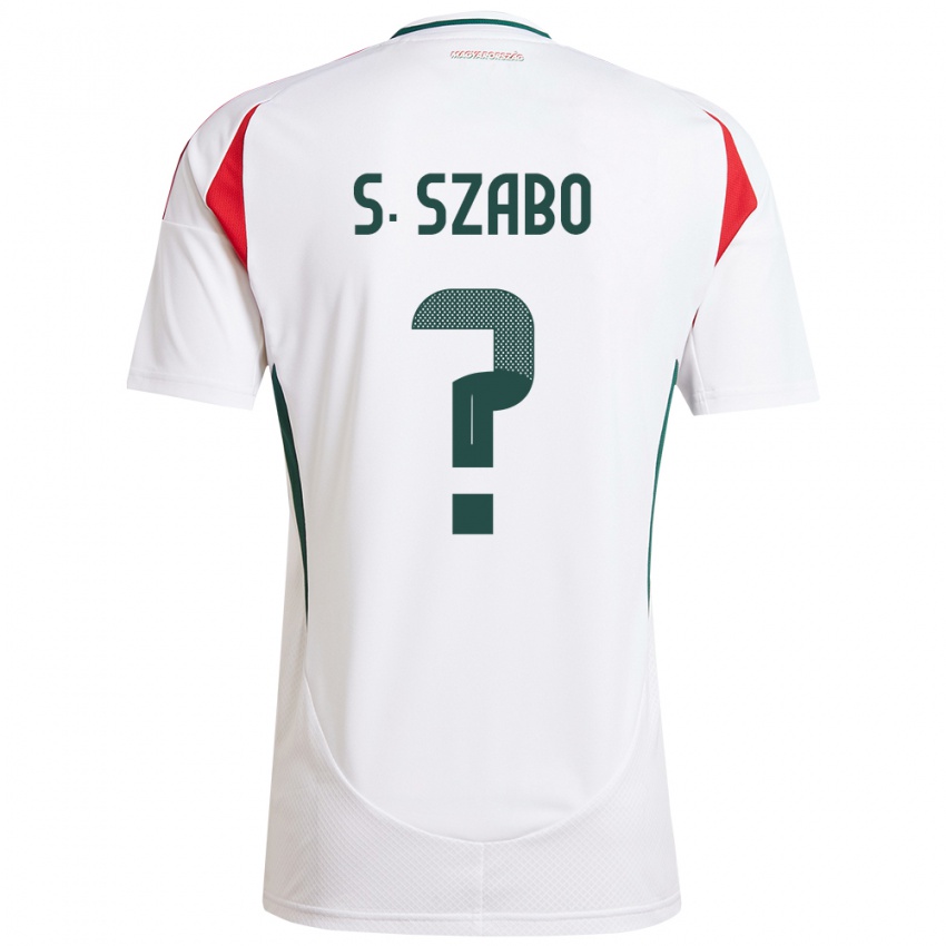 Herren Ungarn Szilárd Szabó #0 Weiß Auswärtstrikot Trikot 24-26 T-Shirt