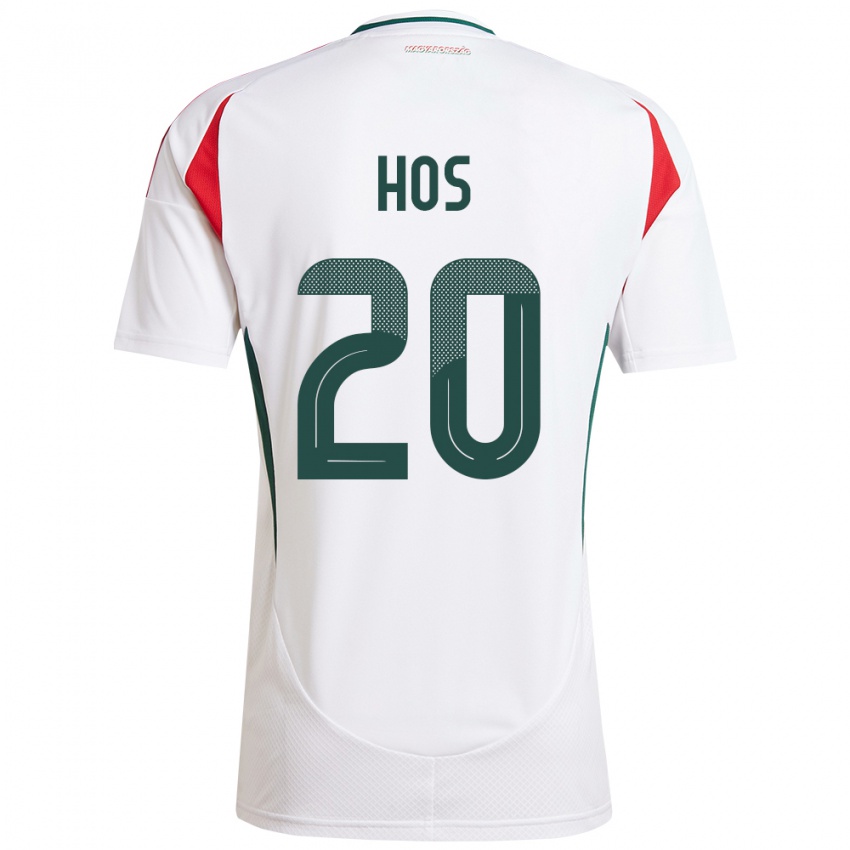 Herren Ungarn Zsombor Hős #20 Weiß Auswärtstrikot Trikot 24-26 T-Shirt