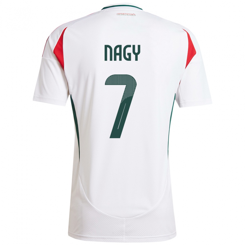 Herren Ungarn Fanni Nagy #7 Weiß Auswärtstrikot Trikot 24-26 T-Shirt