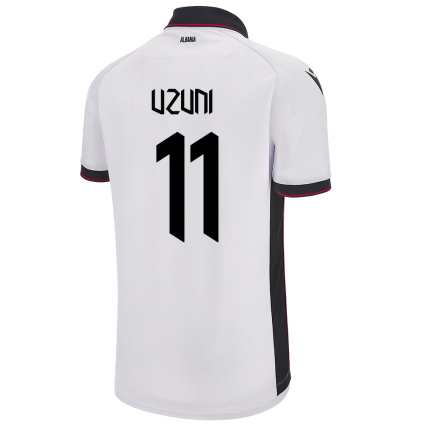 Herren Albanien Myrto Uzuni #11 Weiß Auswärtstrikot Trikot 24-26 T-Shirt