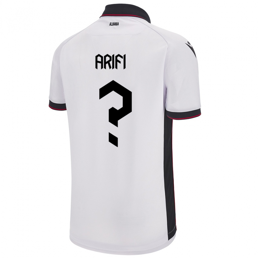 Herren Albanien Ergis Arifi #0 Weiß Auswärtstrikot Trikot 24-26 T-Shirt