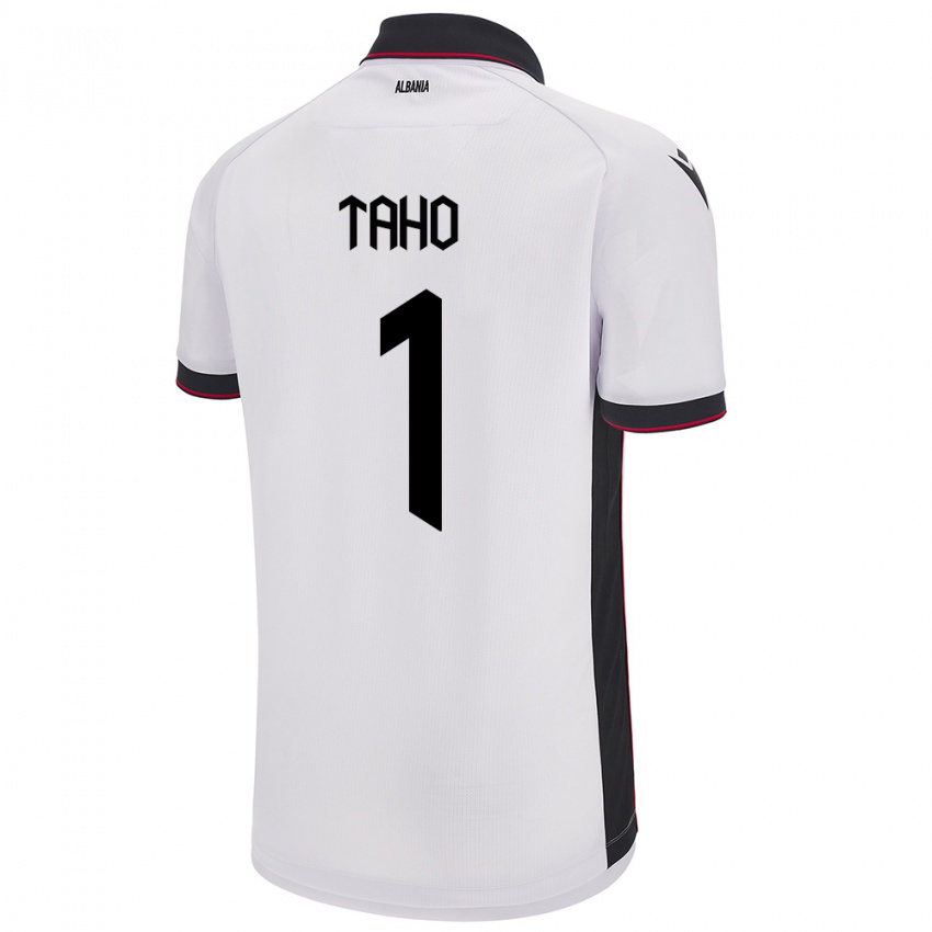 Herren Albanien Alain Taho #1 Weiß Auswärtstrikot Trikot 24-26 T-Shirt