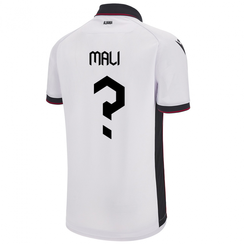 Herren Albanien Frensi Mali #0 Weiß Auswärtstrikot Trikot 24-26 T-Shirt