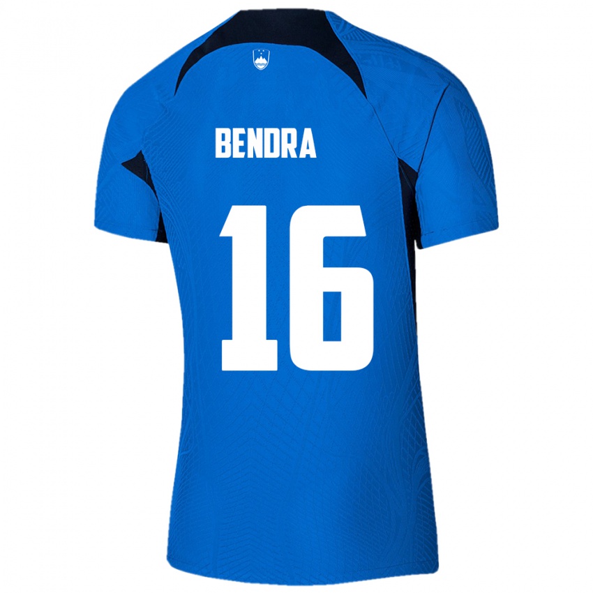 Herren Slowenien Kristjan Bendra #16 Blau Auswärtstrikot Trikot 24-26 T-Shirt