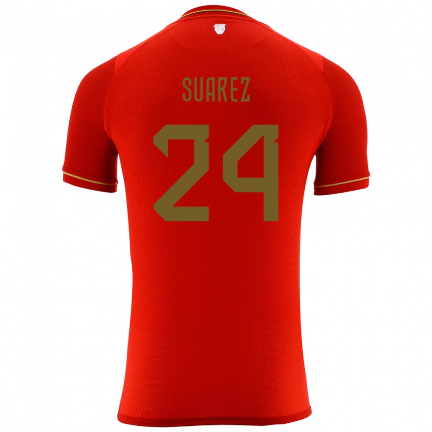 Herren Bolivien Marcelo Suárez #24 Rot Auswärtstrikot Trikot 24-26 T-Shirt