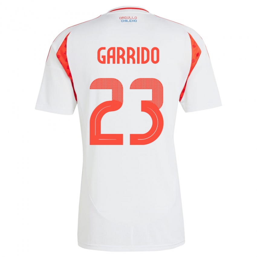 Herren Chile Pedro Garrido #23 Weiß Auswärtstrikot Trikot 24-26 T-Shirt