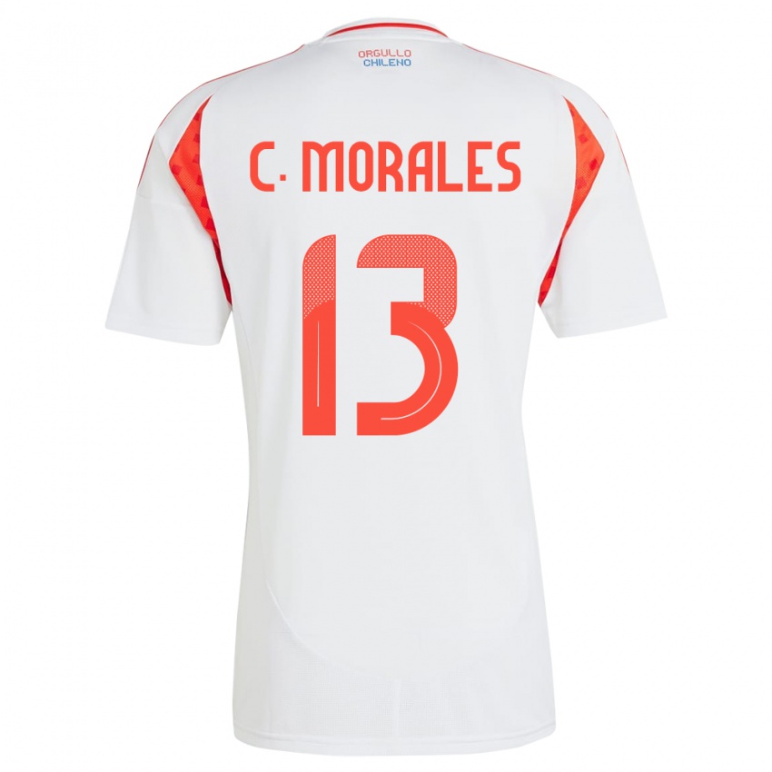 Herren Chile Cristián Morales #13 Weiß Auswärtstrikot Trikot 24-26 T-Shirt