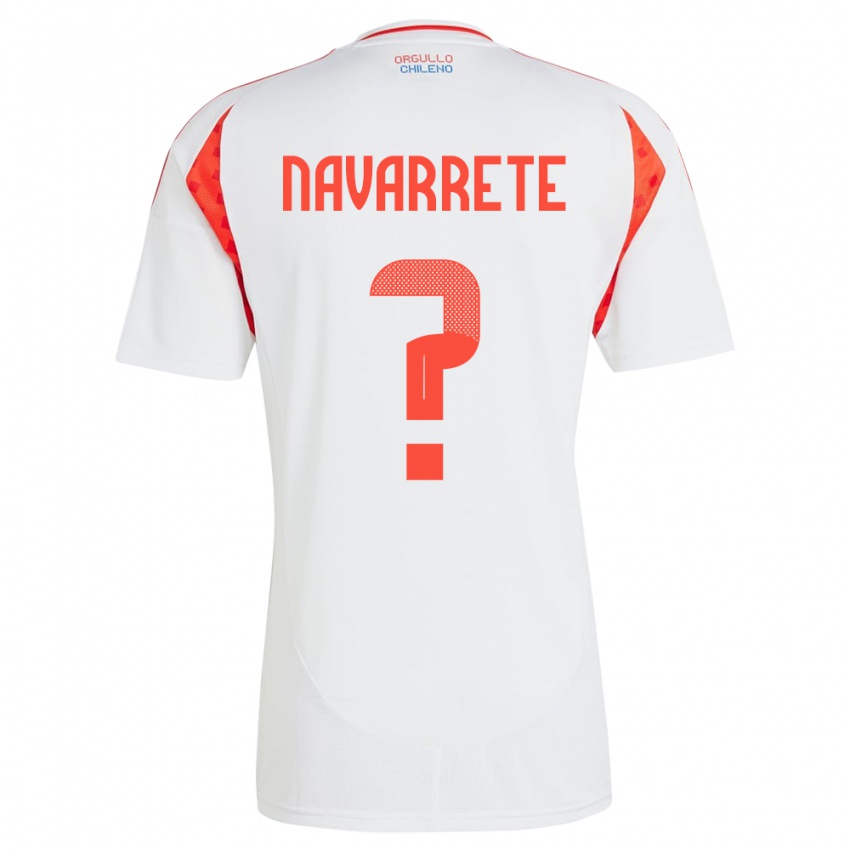Herren Chile Sebastián Navarrete #0 Weiß Auswärtstrikot Trikot 24-26 T-Shirt