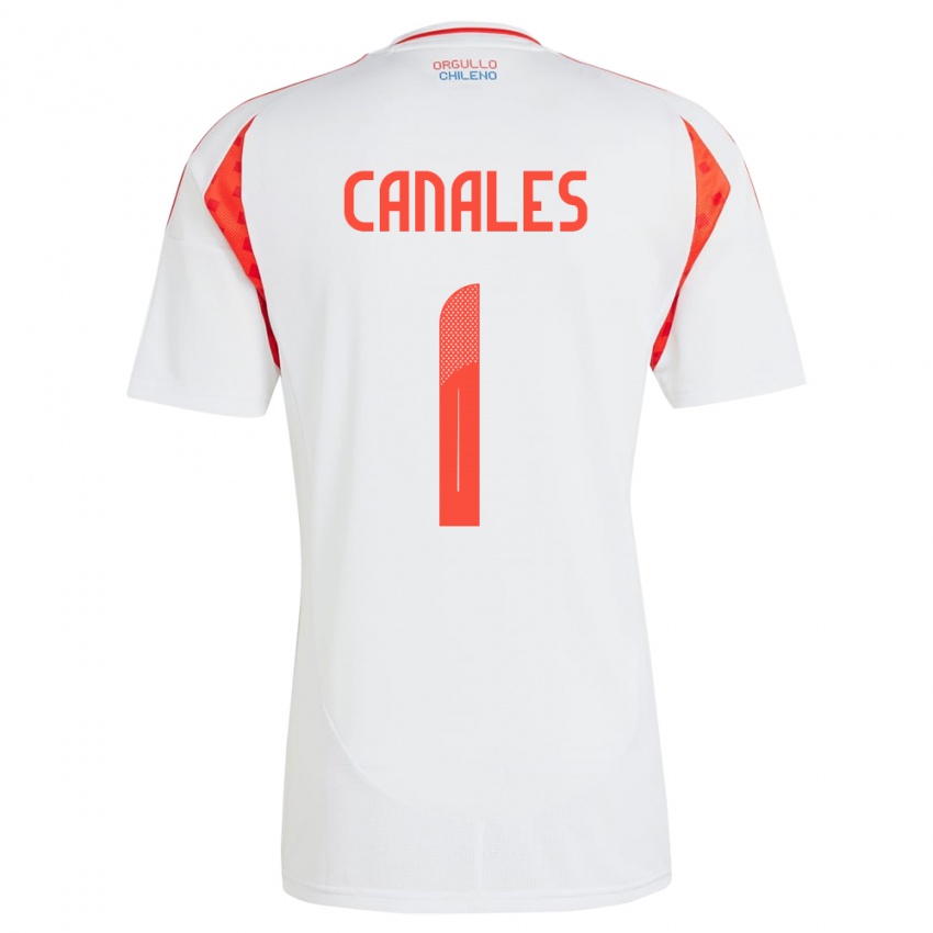 Herren Chile Antonia Canales #1 Weiß Auswärtstrikot Trikot 24-26 T-Shirt