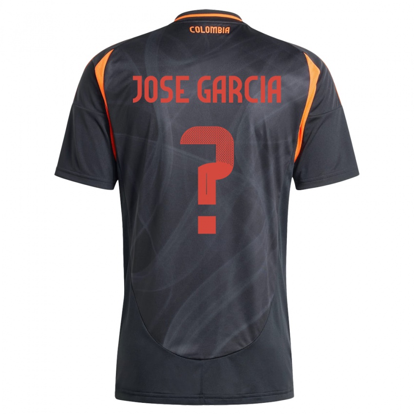 Herren Kolumbien José García #0 Schwarz Auswärtstrikot Trikot 24-26 T-Shirt