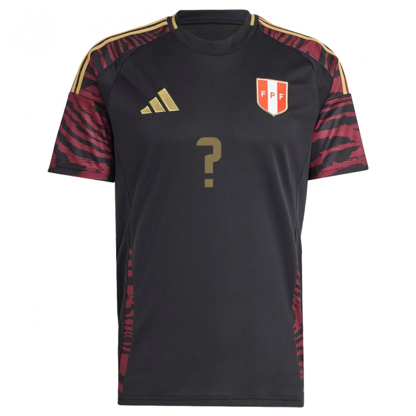 Herren Peru Adrián Beltrán #0 Schwarz Auswärtstrikot Trikot 24-26 T-Shirt