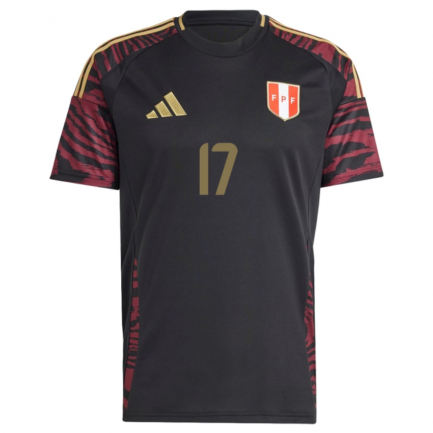 Herren Peru Luis Advíncula #17 Schwarz Auswärtstrikot Trikot 24-26 T-Shirt