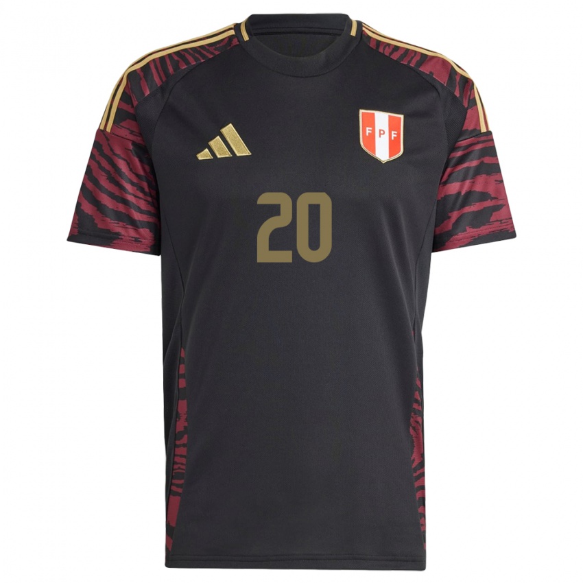 Herren Peru Philipp Eisele Yupanqui #20 Schwarz Auswärtstrikot Trikot 24-26 T-Shirt