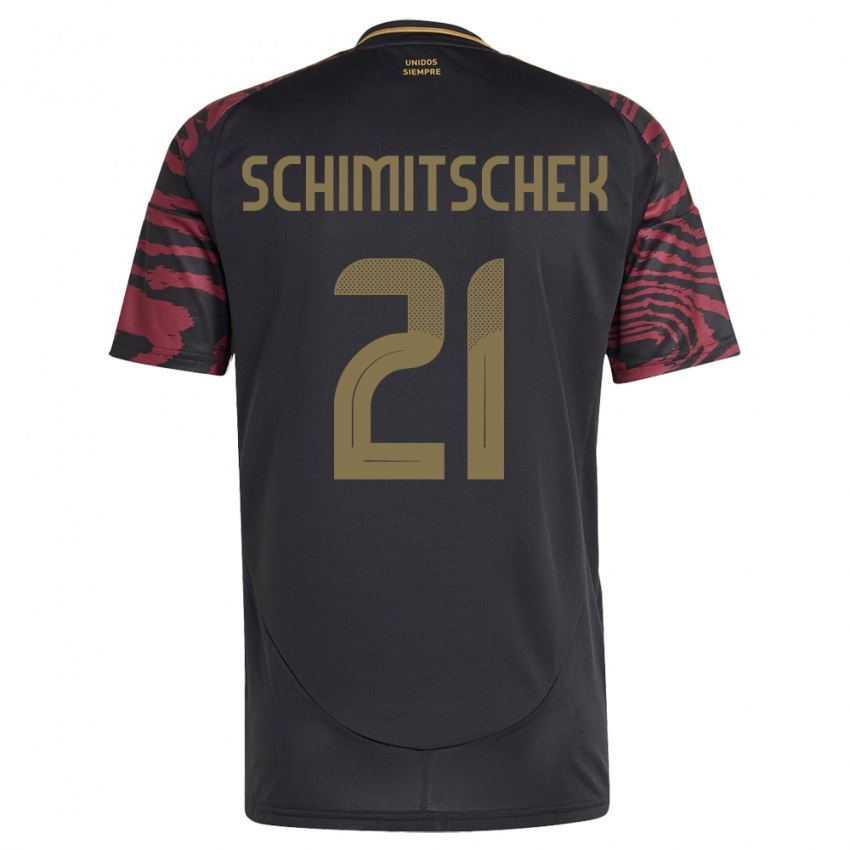 Herren Peru Ian Schimitschek #21 Schwarz Auswärtstrikot Trikot 24-26 T-Shirt