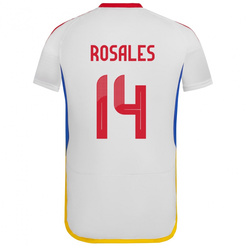 Herren Venezuela Roberto Rosales #14 Weiß Auswärtstrikot Trikot 24-26 T-Shirt