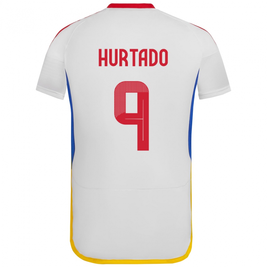 Herren Venezuela Jan Hurtado #9 Weiß Auswärtstrikot Trikot 24-26 T-Shirt