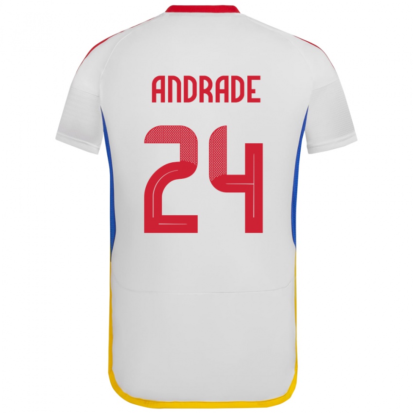 Herren Venezuela Kervin Andrade #24 Weiß Auswärtstrikot Trikot 24-26 T-Shirt