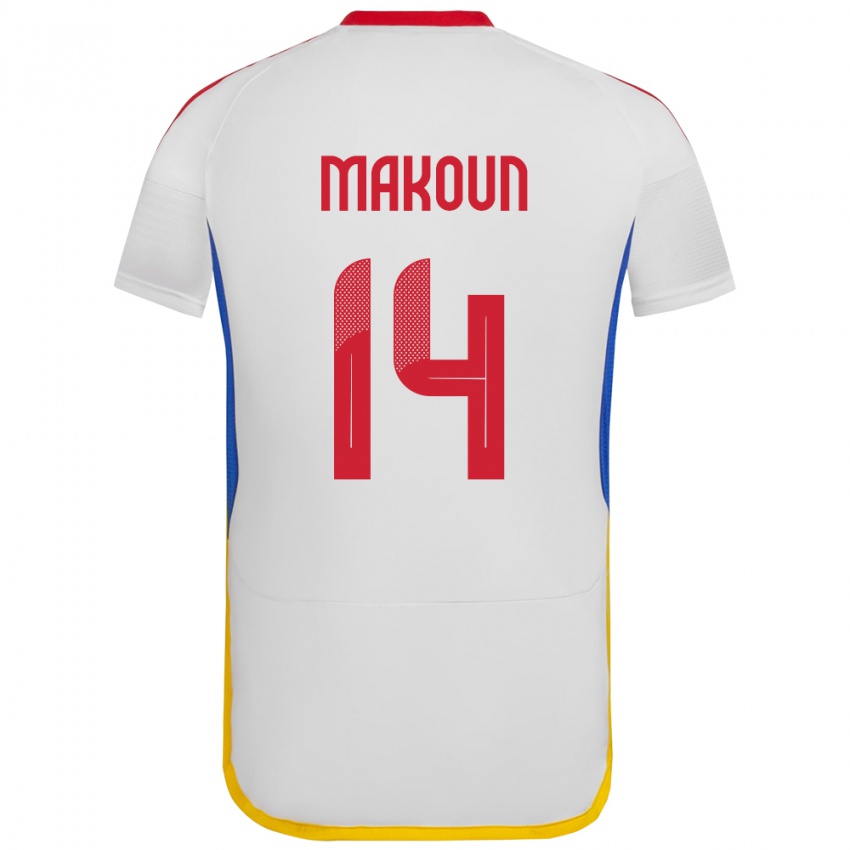 Herren Venezuela Christian Makoun #14 Weiß Auswärtstrikot Trikot 24-26 T-Shirt