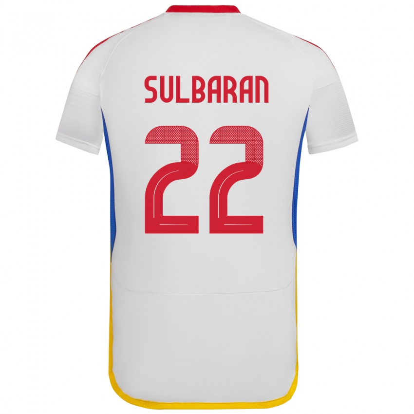 Herren Venezuela Manuel Sulbarán #22 Weiß Auswärtstrikot Trikot 24-26 T-Shirt