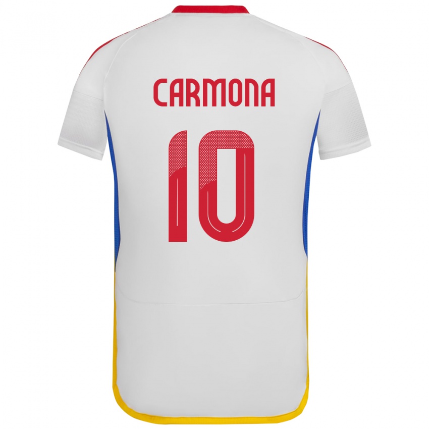 Herren Venezuela Wikelman Carmona #10 Weiß Auswärtstrikot Trikot 24-26 T-Shirt