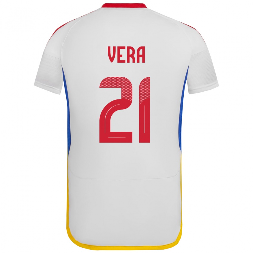 Herren Venezuela Andry Vera #21 Weiß Auswärtstrikot Trikot 24-26 T-Shirt