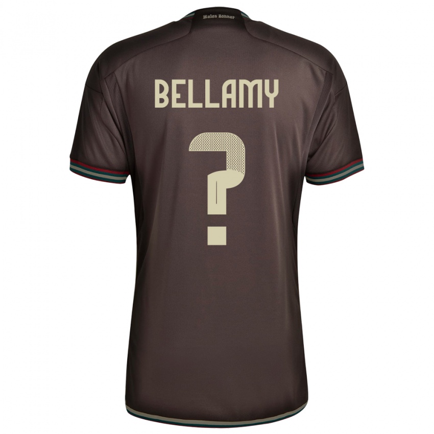 Herren Jamaika Sydney Bellamy #0 Nachtbraun Auswärtstrikot Trikot 24-26 T-Shirt