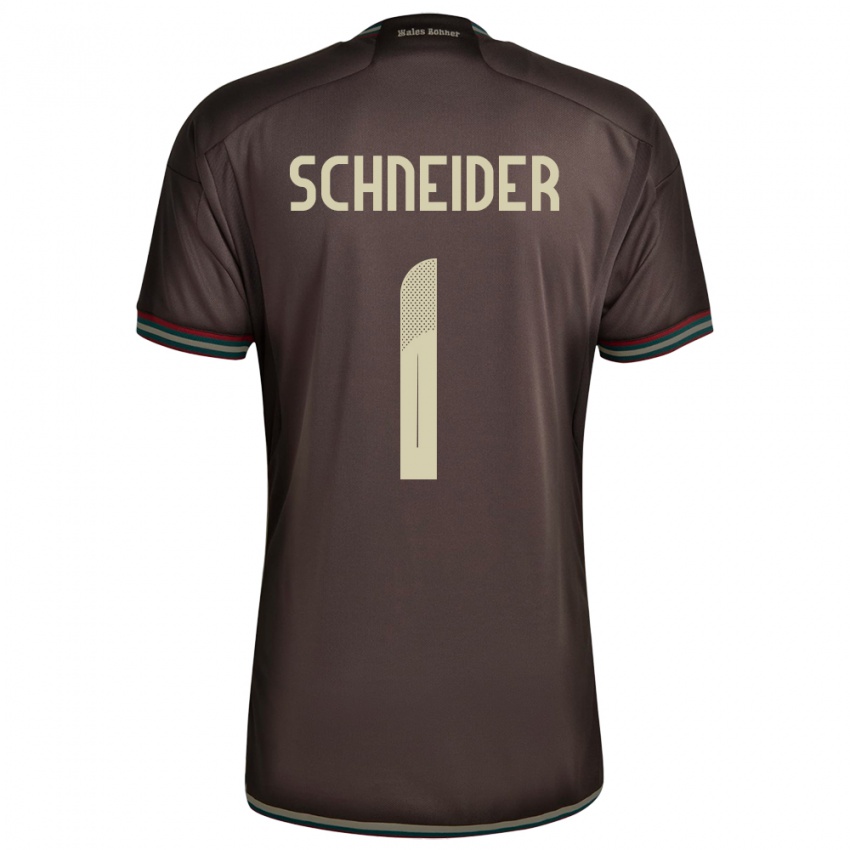 Herren Jamaika Sydney Schneider #1 Nachtbraun Auswärtstrikot Trikot 24-26 T-Shirt