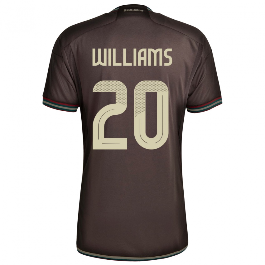 Herren Jamaika Victoria Williams #20 Nachtbraun Auswärtstrikot Trikot 24-26 T-Shirt