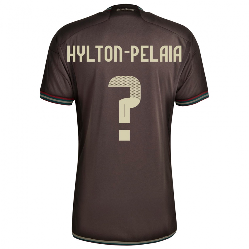 Herren Jamaika Jayda Hylton-Pelaia #0 Nachtbraun Auswärtstrikot Trikot 24-26 T-Shirt