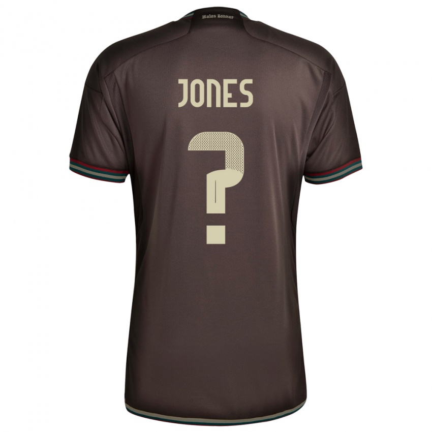 Herren Jamaika Rachel Jones #0 Nachtbraun Auswärtstrikot Trikot 24-26 T-Shirt