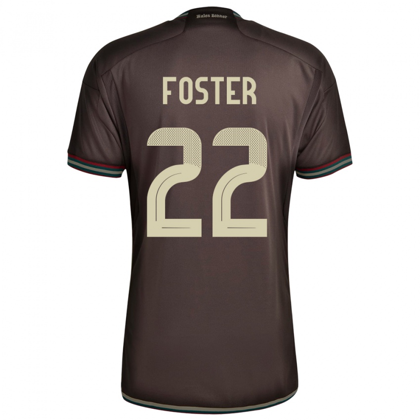 Herren Jamaika Shanise Foster #22 Nachtbraun Auswärtstrikot Trikot 24-26 T-Shirt