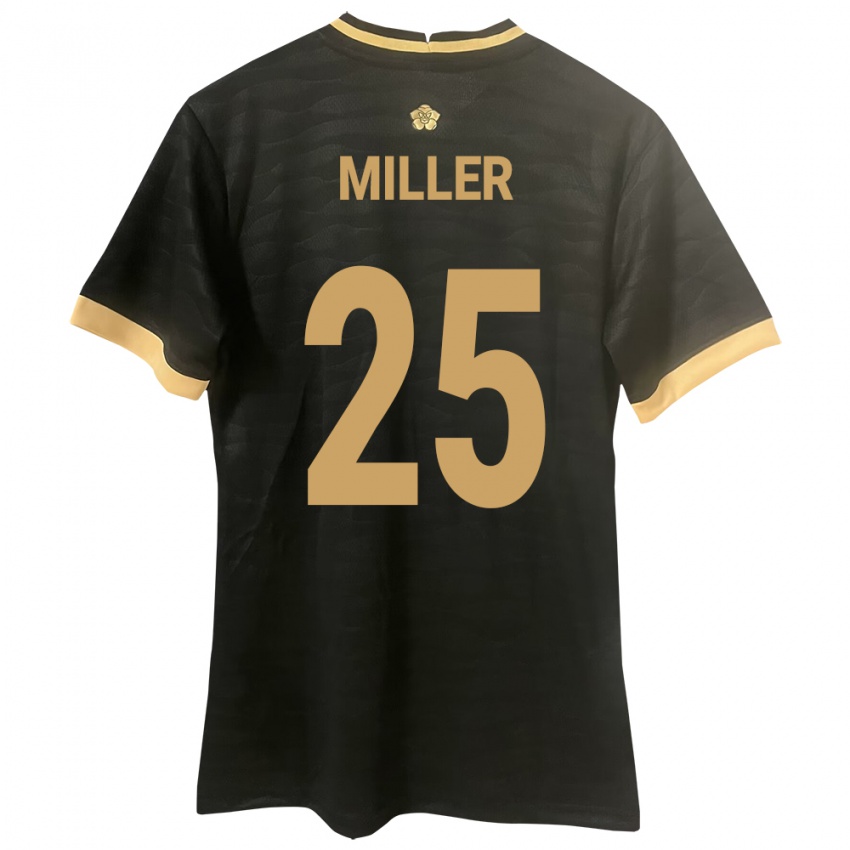 Herren Panama Roderick Miller #25 Schwarz Auswärtstrikot Trikot 24-26 T-Shirt